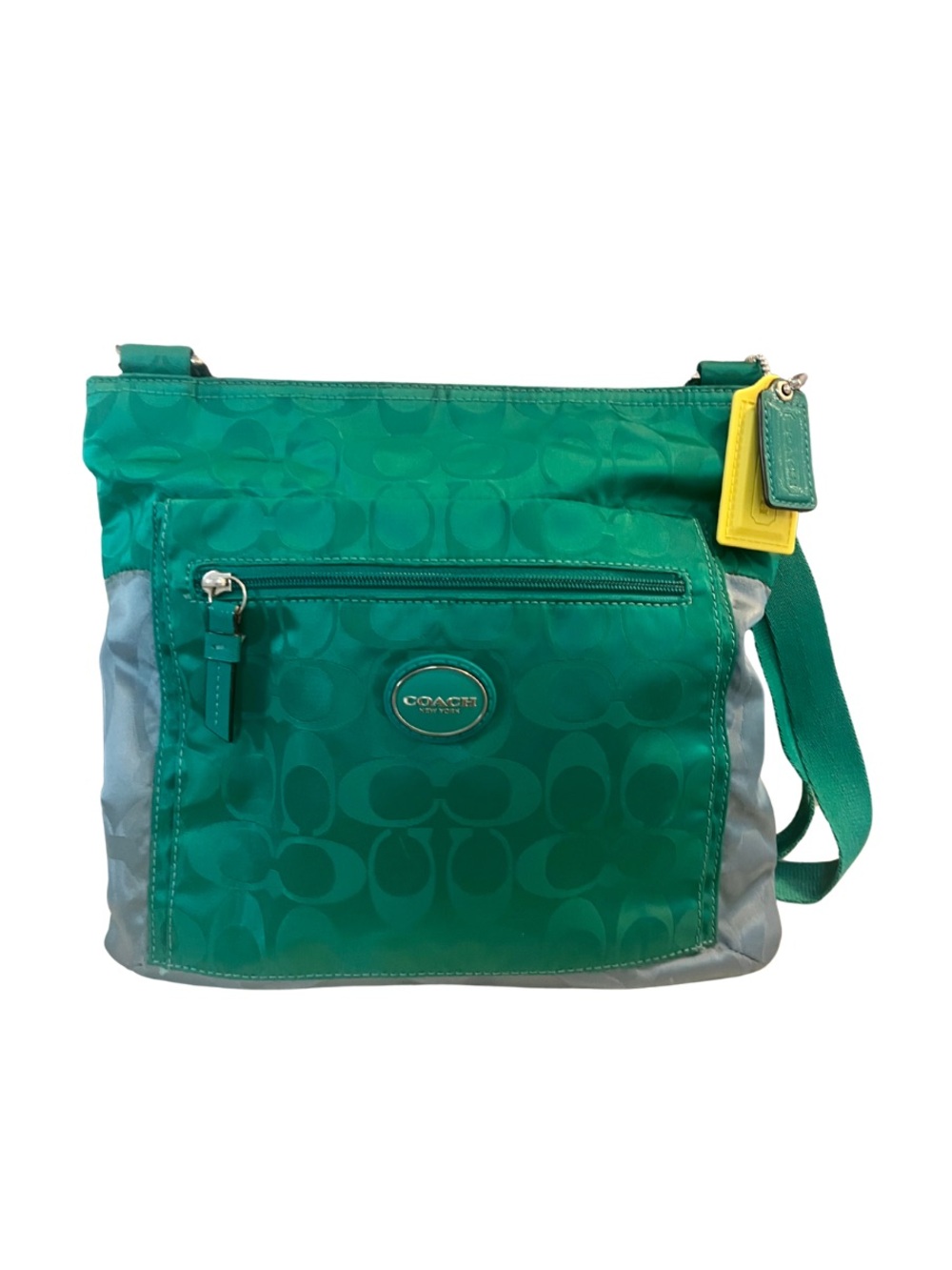 Coach Nylon Signature File Crossbody Colorblock EUC